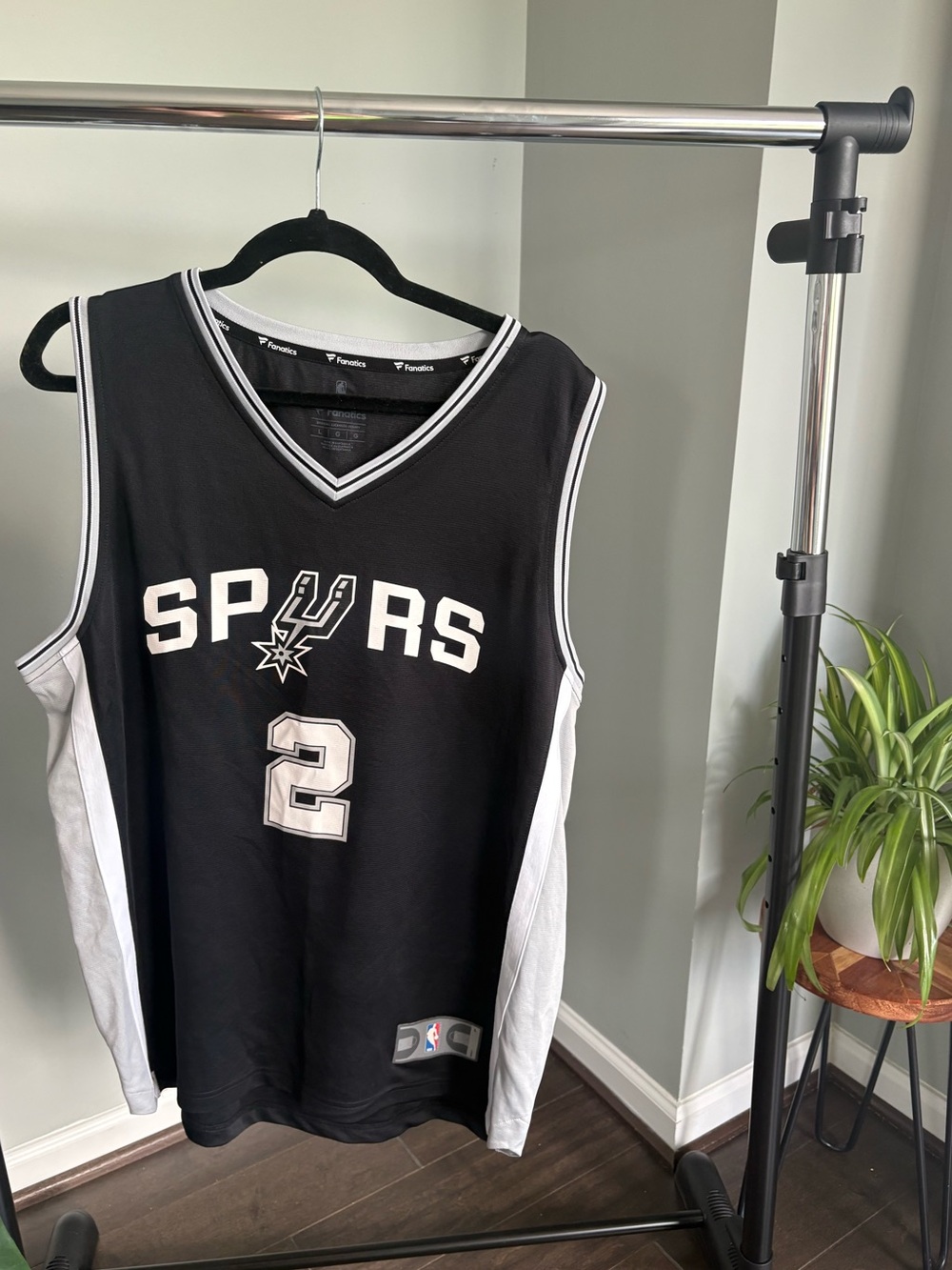 NBA Spurs Black Jersey with NBA Logo